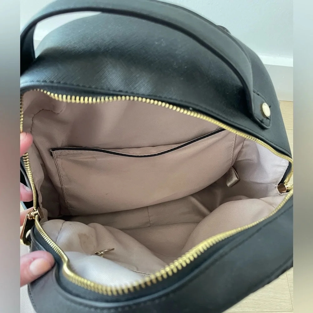 Calpak Black Kaya Backpack with Whipstitch Trim